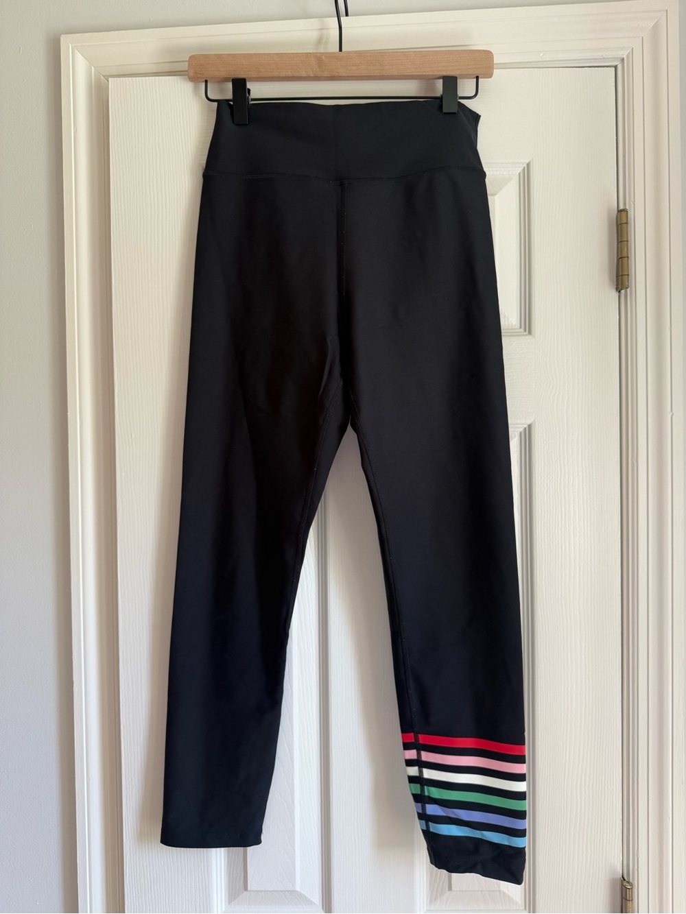 Addison Bay Black Leggings with Colorstripe Detail
